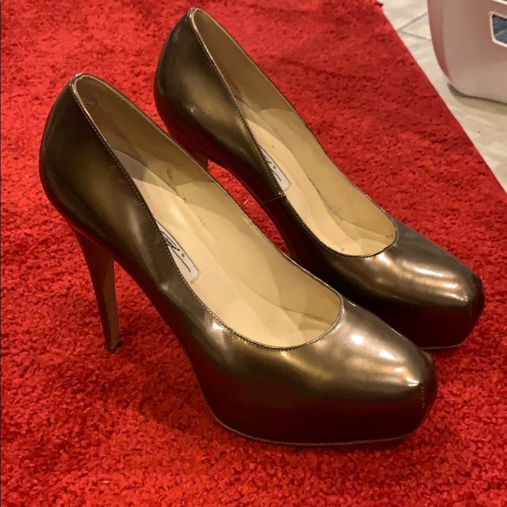Brian Atwood metallic heels